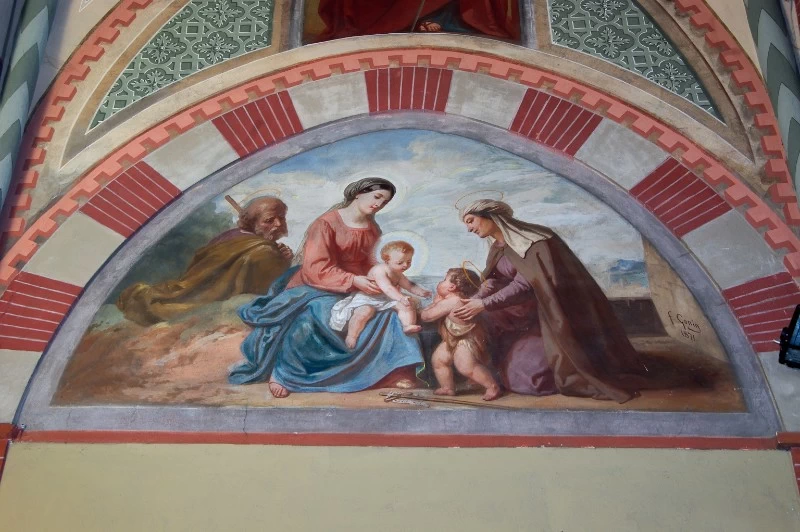 Sacra famiglia con Santa Elisabetta e San Giovannino